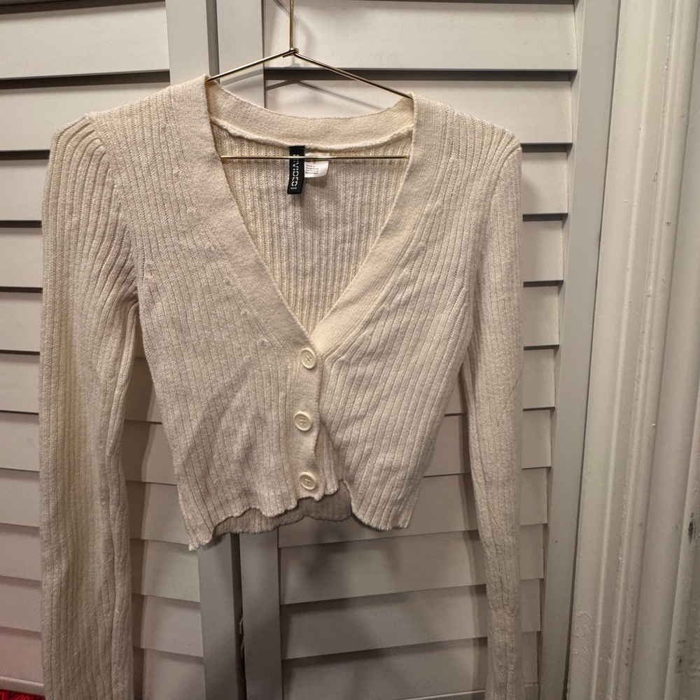 Divided Cream Knit Cardigan